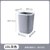 卫生间带压圈垃圾桶厕所分类卫生桶创意北欧客厅厨房方形家用纸篓(灰色10L)