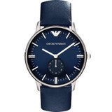 阿玛尼手表休闲时尚潮流蓝色皮带石英男士手表AR1647(蓝色 皮带)