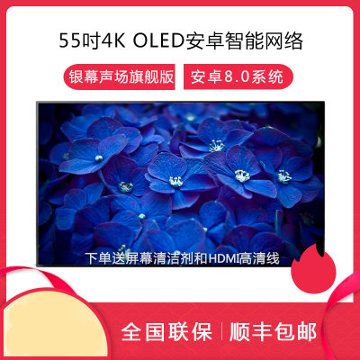 索尼(SONY) KD-55/65A9F 4K HDR图像处理芯片X1旗舰版 特丽魅彩显示技术 智能电视 黑色(黑色 K
