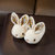 儿童棉拖鞋冬季女童室内兔子家居毛毛包跟2岁3宝宝棉鞋幼儿秋可爱(白色 内长16cm)