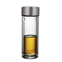 GUOZI果兹璃尚随心双层玻璃杯GZ-S44(银色)