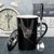 创意个性杯子陶瓷马克杯带盖勺潮流情侣喝水杯家用咖啡杯定制logo(巨蟹座+专属勺+盖子（黑）)