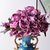 A欧式美式家居样板间复古花瓶花器摆件仿真玫瑰绢布花艺装饰摆设(高贵紫玫瑰花2束（不含花瓶）)