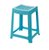 华杭 塑料凳子时尚创意椅凳加厚方凳弧形塑料条纹凳 HH-FD210(蓝色)