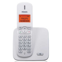 飞利浦（PHILIPS）DCTG270 2.4G数字无绳来电显示电话机（白色）（超大屏幕中文显示 ，屏幕与按键背光，来电语音报号数字免提功能）
