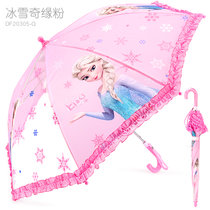 迪士尼儿童雨伞女童小学生幼儿园宝宝公主可爱透明长柄宝宝儿童伞(白色)
