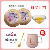东方美人 （三角茶包）台湾茶叶白毫乌龙茶袋泡调味茶茶叶(二盒（送杯子）)