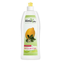 almawin德国有机进口洗洁精500ml 柠檬香茅浓缩亲肤洗涤灵洗洁剂 植物提取去油不伤手除菌洗碗液