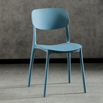 北欧家用塑料餐椅子简约休闲靠背椅子时尚塑胶书桌洽谈椅户外凳子(蓝色 默认版本)