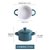 宝宝蒸鸡蛋羹碗婴儿专用陶瓷碗辅食蒸碗带盖烤碗儿童炖蛋碗蒸蛋盅(孔雀绿大号)