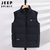 JEEP SPIRIT吉普冬季新款马甲男轻薄款羽绒服保暖运动外套(5XL 黑色)