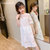 CaldiceKris（中国CK）女童白色蕾丝镂空连衣裙CK-FS3442(白色 160)
