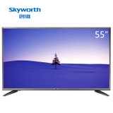 创维(Skyworth) 55E6000 55英寸 4K超高清 H.265解码 和风设计 超薄智能电视（金灰色）