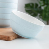 松发瓷器陶瓷碗大饭碗 芝麻釉 蓝5英寸 环保材质 可微波