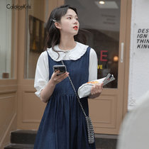 CaldiceKris （中国CK）娃娃领白色泡泡袖女士衬衫CK-FSC1490(白色)