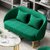轻奢办公室沙发简约现代茶几组合套装商务接待小型会客休息区卡座(绿色)