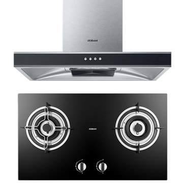 老板(robam) cxw-220-8022 jzt-7b28 欧式 钢化玻璃 嵌入式 烟灶套餐