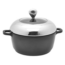 食全食美玉石系列QMT-4124S陶晶 汤锅24cm 电磁炉通用 无烟锅 不粘锅 受热快 导热均匀 易清洗