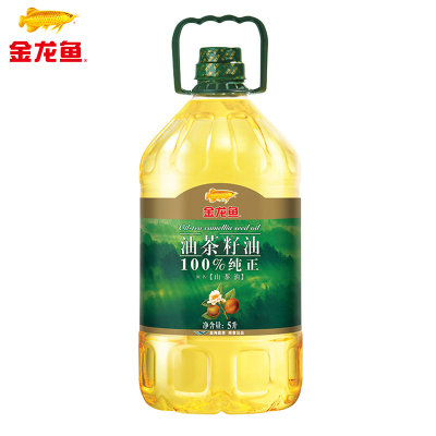 金龙鱼茶油 油茶籽油山茶油5L  压榨  山茶食用油(金黄色 自定义)