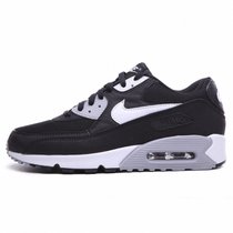 Nike男鞋MAX90气垫跑步鞋2015耐克女鞋休闲情侣运动跑步鞋(黑白)