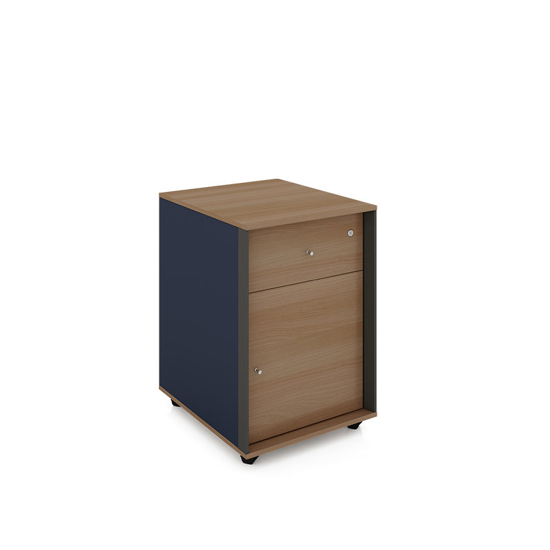 久t系列活动柜 钢抽铝边活动柜 钢抽铝边一抽一门 木抽三斗活动柜 木