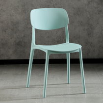 北欧家用塑料餐椅子简约休闲靠背椅子时尚塑胶书桌洽谈椅户外凳子(绿色 默认版本)