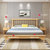 进畅家具  实木床主卧1.8米北欧双人床1.5m欧式软靠现代简约日式床双人床(1.5*2米（原木色） 床+床垫)