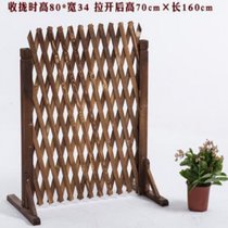 俊采云JCY-T54户外木栅栏院子围栏宠物室外花园装饰伸缩围墙竹篱笆防腐木高70*长160木条厚0.7cm（单位：个）(碳化色 JCY-T54)