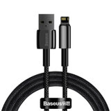 倍思（Baseus）苹果钨金数据线  USB数据线2.4A充电线(2米黑色)