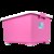 茶花CHAHUA收纳箱有盖箱子玩具零食整理箱手提储物箱收纳盒储物盒药箱调味盒玻璃饭盒保鲜盒(颜色随机 28021TR)