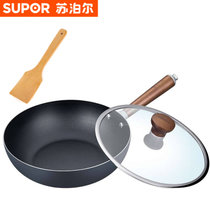 苏泊尔（SUPOR）芯铁真不锈煎炒锅CJ28AA1/28CM无涂层铁锅炒菜锅/明火专用