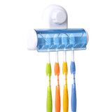 红凡 卫生间吸盘式浴室牙刷架套装吸附型创意三口吸盘牙刷座伴侣吸壁式(白色 单个装)