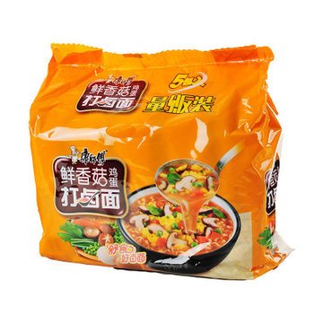 康师傅鲜香菇鸡蛋打卤面五连包103g5包组