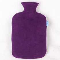 好又惠PVC材质注水式热水袋传统形红色绒布外套热水袋 2.0L(紫色)