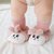 冬宝宝加绒地板鞋袜可爱婴儿鞋超软羊羔绒加绒地板中筒不掉袜套(粉红色 兔子-防滑加绒 【S】0-12个月（脚10-12CM）)
