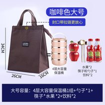 饭盒保温袋子加厚铝箔帆布小学生上班族装午饭餐盒带菜手提便当包