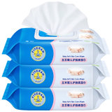 五羊婴儿护肤柔湿巾80片*3 带盖清洁不伤肤