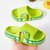 SUNTEK儿童拖鞋新款夏季居家室内防滑厚底外穿凉拖鞋可爱卡通恐龙拖鞋(38-39 字母恐龙童鞋-绿色)
