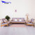 TIMI 日式组合沙发 实木单人沙发 双人沙发 三人沙发 白橡木客厅沙发 可拆洗布艺沙发(三人沙发 原木色框架)第5张高清大图