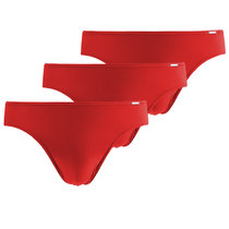 LPCSS品牌男士内裤莫代尔单层透气男低腰三角裤薄款超细腰边白色(本命红x3条 M)
