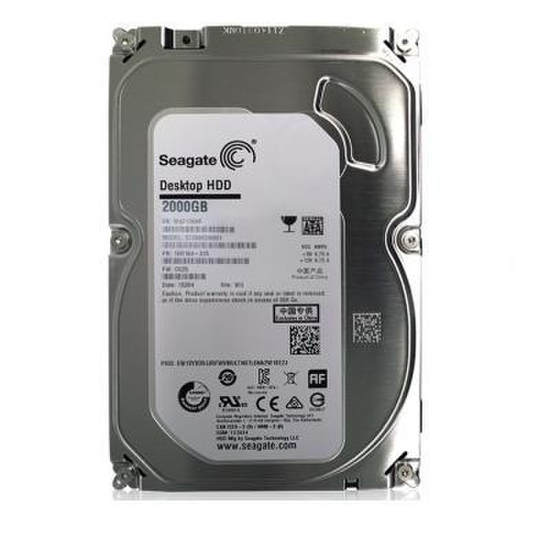 2t st2000dm001 7200转64m sata 6gb/秒 台式机硬盘 2t(标配 数据线)