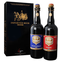 智美智美（Chimay）蓝/红啤酒 精致礼盒装 750ml*2瓶  修道士精酿 比利时进口