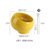 带盖火锅自助调料碟碗商用麻辣烫调料小料碗陶瓷蘸料碗厨房调味盅(黄色8英寸碗带盖)