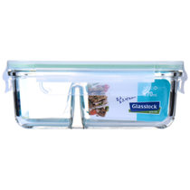 Glasslock韩国进口钢化玻璃分隔保鲜盒（MCRK067）370ml  可微波炉 中小款