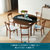 林氏木业餐桌椅组合现代简约可伸缩圆桌子吃饭家用小户型LS366(【胡桃色】LS366R1-A餐桌（D）+LS173S1-A餐椅*6 默认版本)