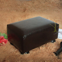 【京好】换鞋凳 矮凳欧式时尚长方形PU小皮凳沙发凳脚凳C150(黑色 长38宽27高20)