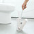 创意小草造型马桶刷 洁厕刷 清洁刷套装 卫生间长柄刷 百洁刷(白色)(2个装)