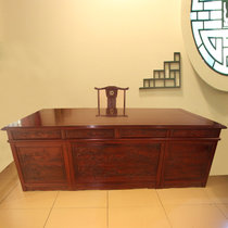 红木家具2.4米红木书桌实木办公桌大班台两件套非洲酸枝