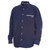阿玛尼Armani jeans男装 男士商务休闲衬衫长袖纯棉条纹衬衣90670(藏青色 L)