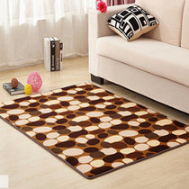 珊瑚绒地毯 卧室客厅茶几地毯垫加厚床边毯 吸水防滑地毯(1米x2米）(鹅卵石 1米x2米)
